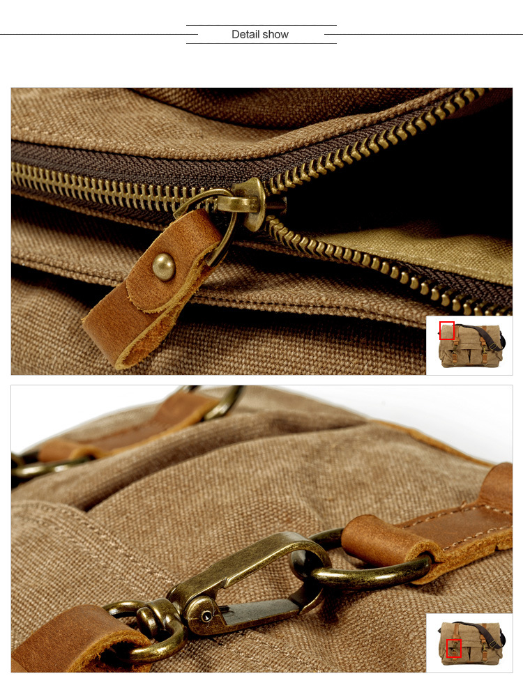 Męska codzienna płócienna torba artystyczna retro na jedno ramię skórzana torba typu crossbody damska prosta torba listonoszka torba na komputer_voghion.com