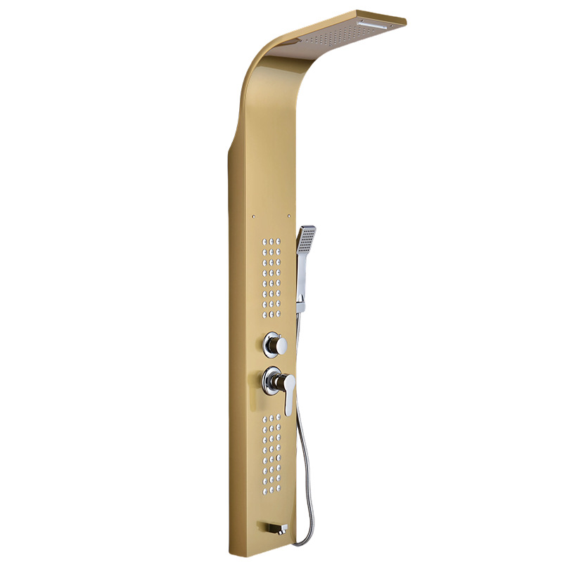 Sistema de paquete oscuro de pantalla de ducha de cobre completo, un conjunto completo de temperatura constante de lavadora de baño al aire libre, tres artefactos mágicos.