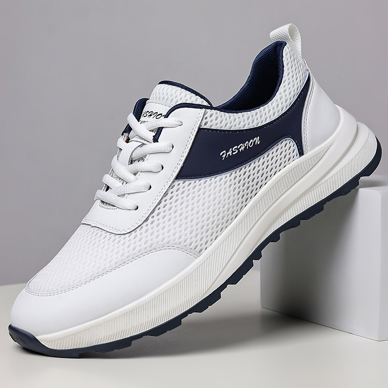 Cross-Border Summer New Style Hollow Breathable Mesh Shoes, Thin Casual Sports Shoes, Lightweight Soft-Soled Work Outdoor Travel Shoes