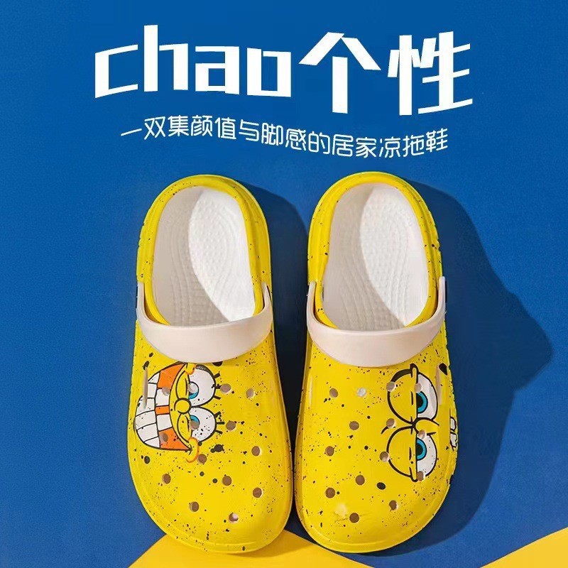 Zapatos con agujeros de verano, tendencia de los hombres, sandalias de Baotou huecas de fondo suave antideslizante, ropa exterior, pantuflas de los hombres de playa de fondo grueso al por mayor