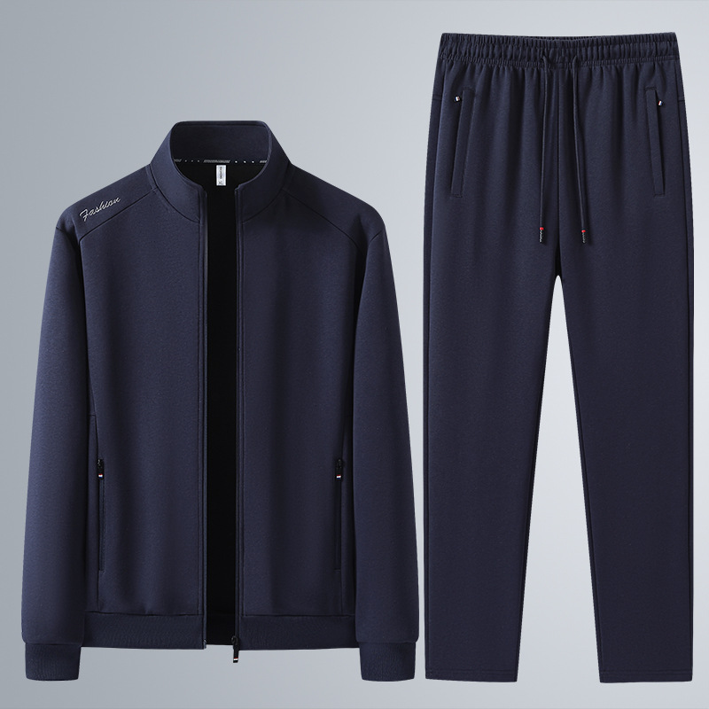 Transfronterizo de tamaño king para hombres de otoño trajes deportivos de tendencia masculinos sueltos y pantalones casuales de dos piezas