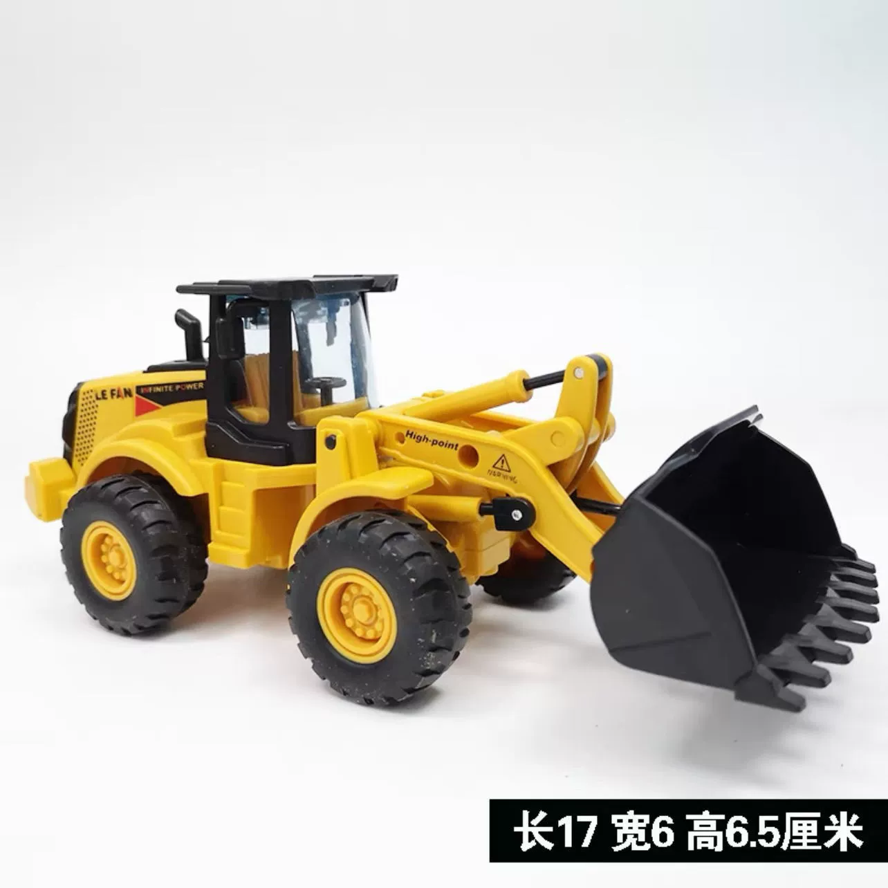 Toy car, shatterproof inertia excavator for boys