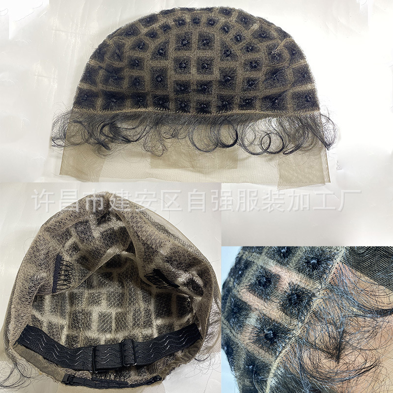 厂家批发假发全蕾丝手织头发钩针Braided Cap with Baby Hair|undefined