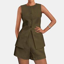 X 96110 Sleeveless Work 2pc Set ����������װ
