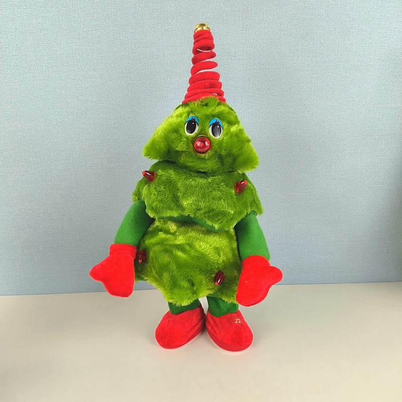 クロスボーダー 歌って録音して踊るクリスマスツリー 電動ぬいぐるみ クリスマスギフト 踊れるクリスマスツリー|undefined