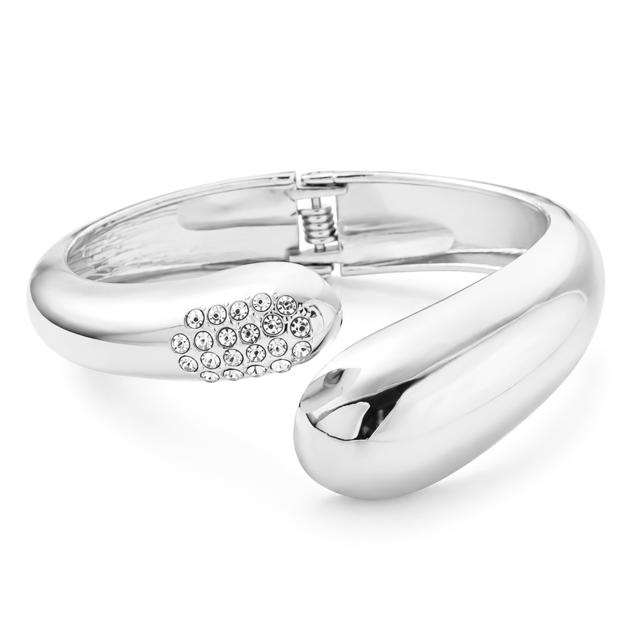 Pulsera Popular Transfronteriza Europea y Americana, Estilo Minimalista INS, Patrón de Onda Irregular, Joyería de Metal Brillante, Accesorios para Mujer