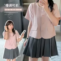 A514 Xuanchen Летний набор дизайнерских ароматов для женщин plus-size: юбка-плиссе и топ - BFD.