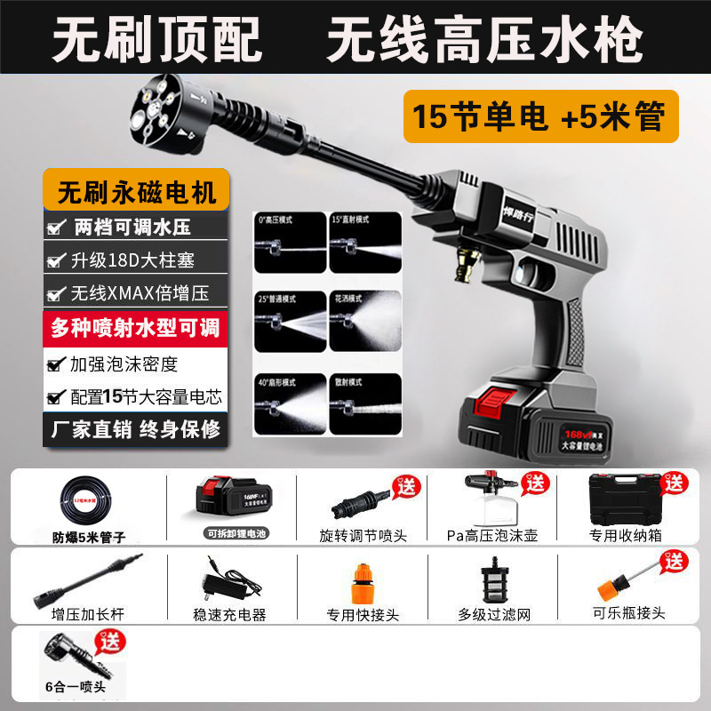 Nuevo pulverizador inalámbrico eléctrico de litio cargado pulverización hervidor de lavado de automóviles pistola de agua de alta presión pesticida desinfección artefacto de riego de flores