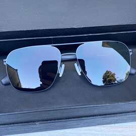 新款PC墨镜抖音直播爆款多边形超弹不锈钢眼镜遮阳高清男士太阳镜