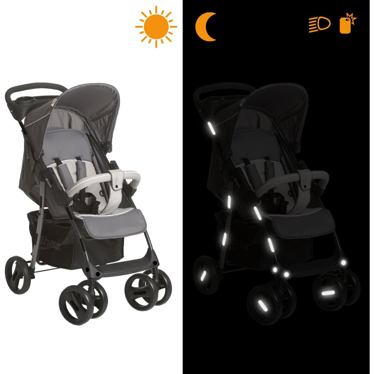 Amazon Scooter Strong Reflective Strip Stickers Kit Bicicletas de alta visibilidad Discreto y Diseño