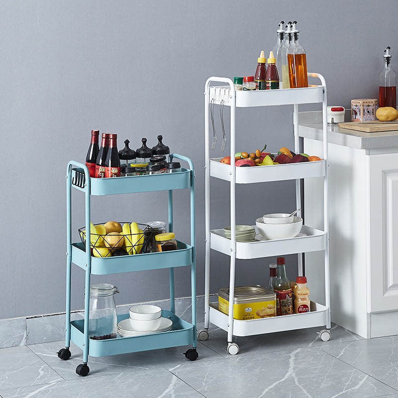 Movable Bathroom, Bathroom Fixtures, Living Room Floor-Standing Toilet, All-Carbon Steel Multi-Layer Household Storage Mobile Storage Rack