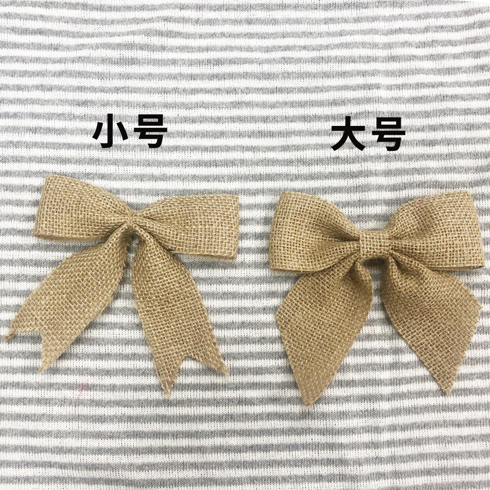 Jin Qing Christmas Decorations Christmas Bowknot Christmas Tree Decoration Handmade Burlap 5cm Bowknot 