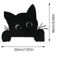 外贸代发贴标黑猫木质门框圣诞节日装饰品挂件墙贴派对家居工艺品