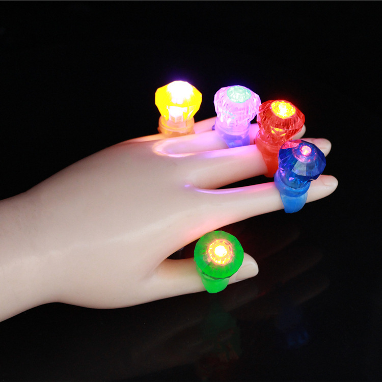 亚马逊热卖36pc盒装发光小钻石戒指灯套餐闪光儿童玩具圣诞节礼品详情2