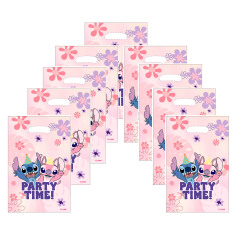人気ピンクの花スティッチのテーマPEギフトバッグキャンディー収納袋プレゼント交換袋