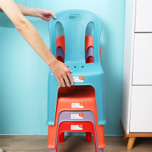塑料靠背椅家用久坐凳子加厚结实大人可坐换鞋凳简约儿童餐椅批发