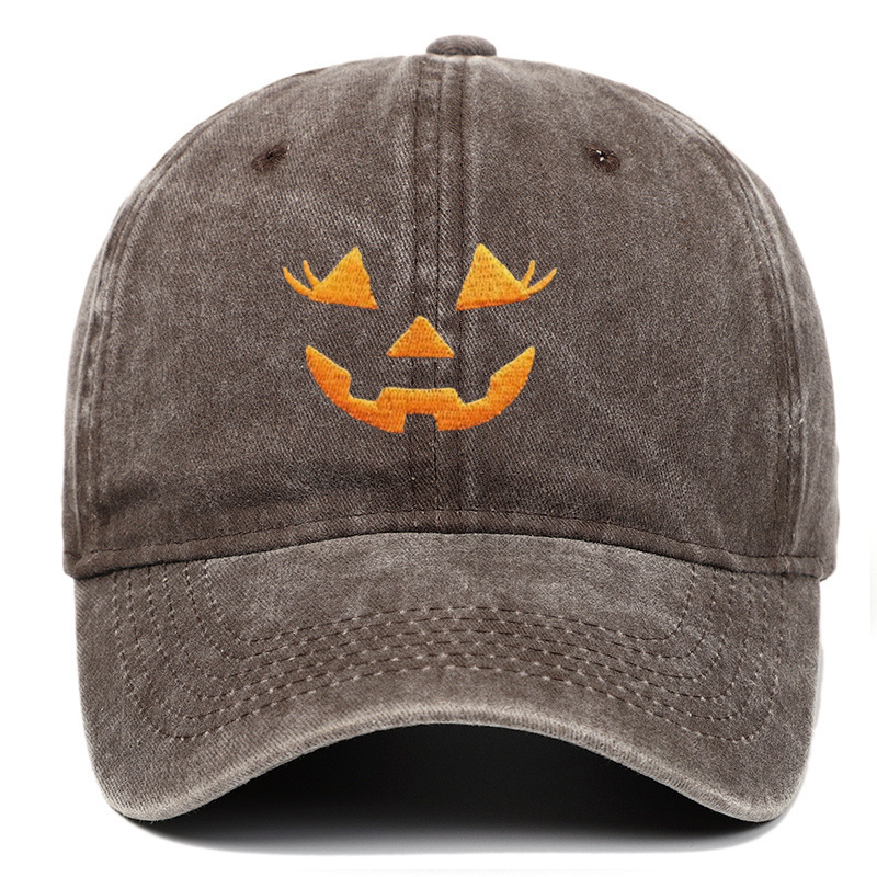 アマゾンはハロウィーンのカボチャ刺繍野球帽を販売しています。|undefined
