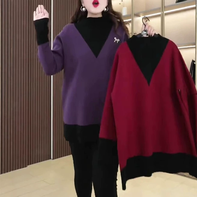 Осенний и зимний трикотаж дикий прямой эфир