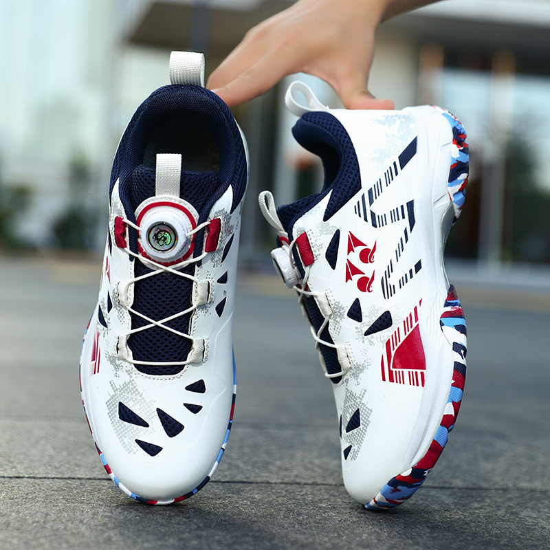 Cross-Border Rotating Button Badminton Shoes Student Training Outdoor Indoor General Tennis Table Tennis Volleyball Sports Shoes Cross-Border Rotating Button Badminton Shoes Student Training Outdoor Indoor General Tennis Table Tennis Volleyball Sports Shoes