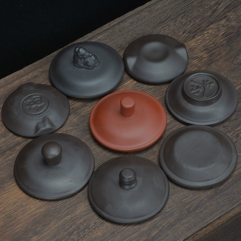 Продаются отдельно: фиолетовая глиняная крышка для чашки, фиолетовая глиняная крышка для чайника, крышка для чаши, чашка для чая, кружка, аксессуары для керамической круглой крышки.