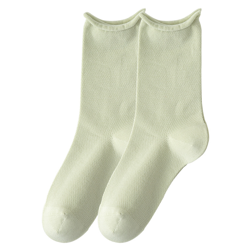 Calcetines sueltos de algodón de verano para mujer calcetines de verano de malla fina transpirable a media pantorrilla zhuji calcetines de mujer al por mayor