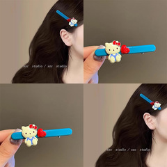 かわいい漫画ハローキティヘアピン女性の額前髪サイドクリップヘアアクセサリー 2025 新しいカモノハシクリップ