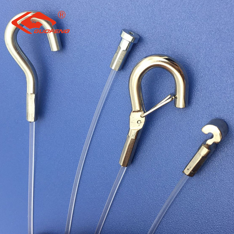 Accesorios de cable de seguridad de iluminación de nylon transparente con accesorios de lámpara de luz personalizados