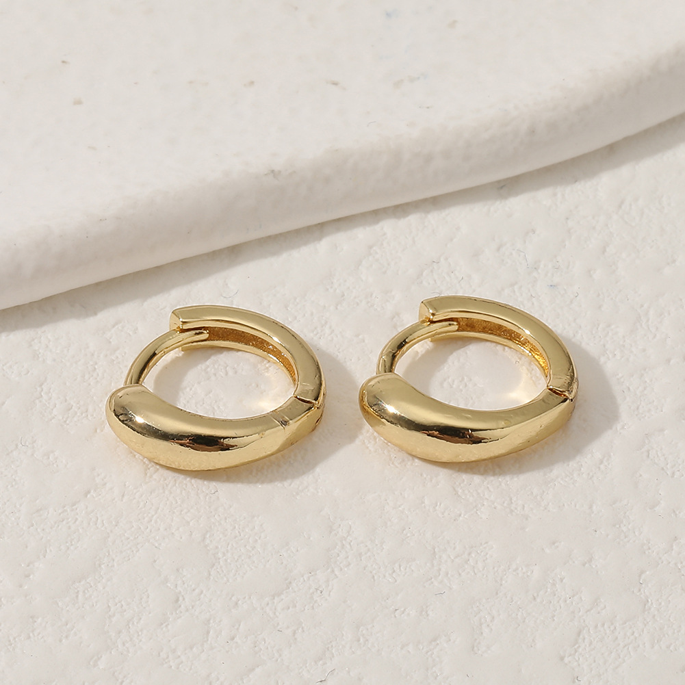 Fashion Geometric Copper Hoop Earrings Plating Copper Earrings