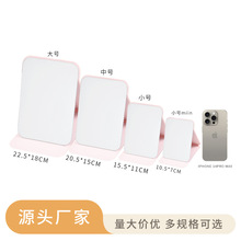 镜子梳妆台桌面家用随身便携式办公室翻盖折叠网红化妆镜现货批发