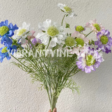 仿真花单枝植绒轮峰菊家居摆件装饰婚庆影楼室内软装花卉花艺假花