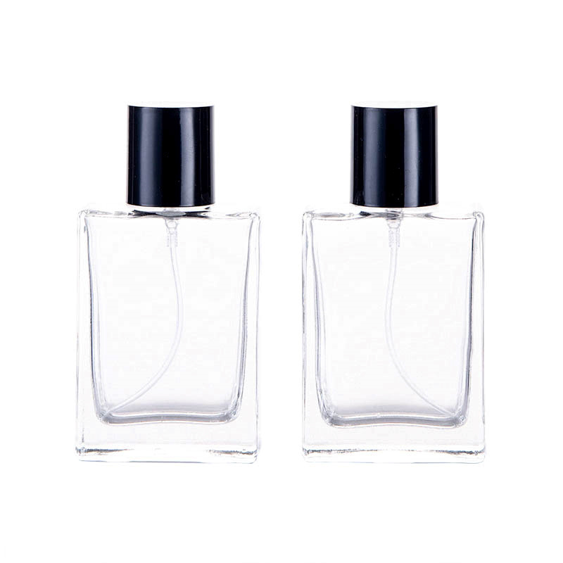 En stock suministro B094-30ml botella cuadrada botella de spray de perfume botella cosmética sub-botella vacía de vidrio portátil