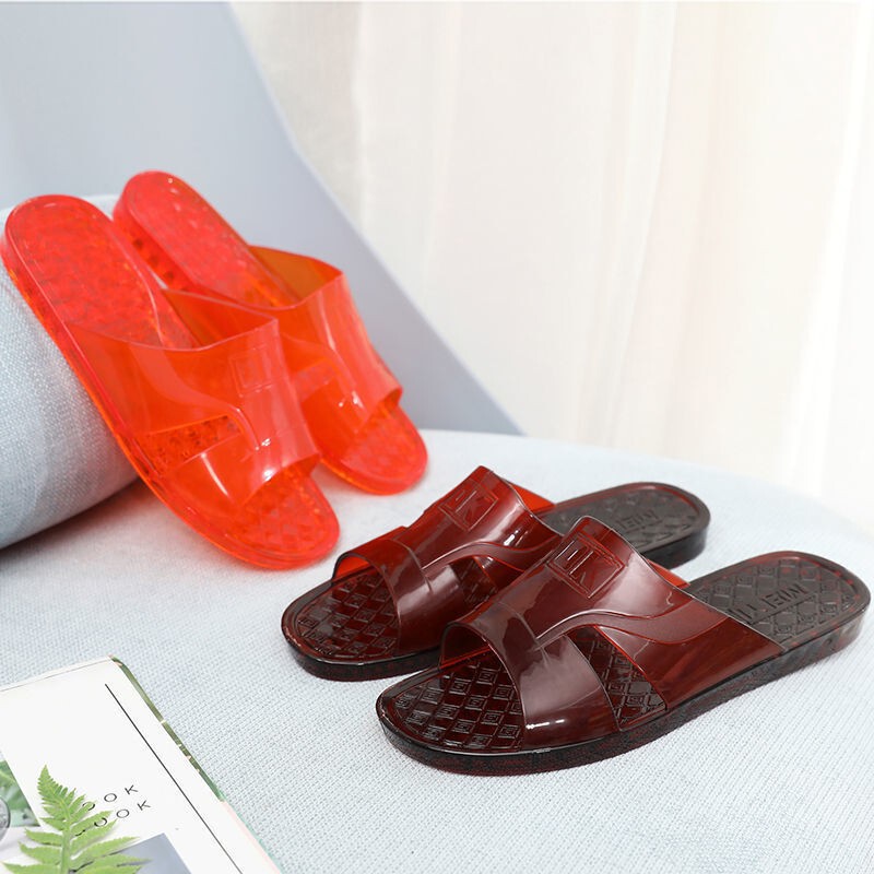 Men's slippers summer bathroom shower easy-drying rubber shoes non-slip wear-resistant thick-soled going out dad beef tendon shoes wholesale