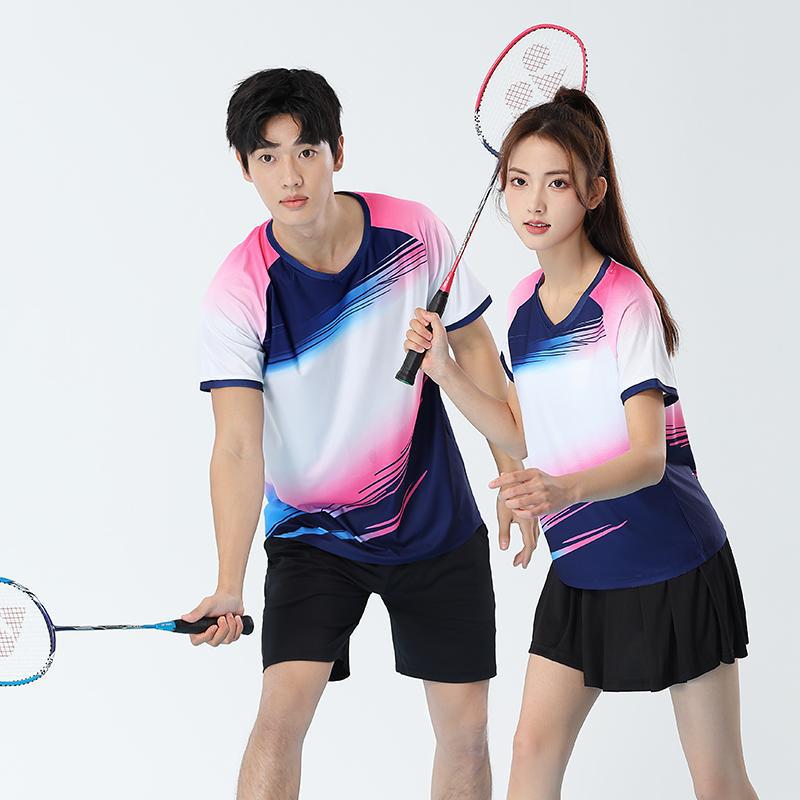 [Sanxi Factory Store] New Quick-drying Badminton Suit for Men and Women suit Table Tennis Tennis Training Jersey