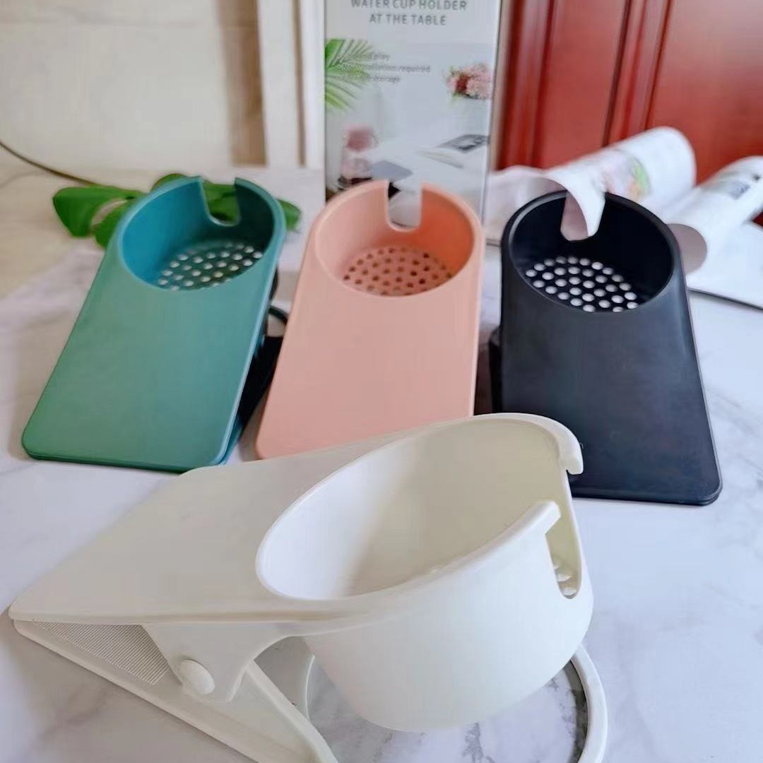 Las ventas de la fábrica creativa clip de la Copa de mesa antideslizante clip de la Copa de mesa lateral titular de la Copa clip de escritorio estante de almacenamiento de mesa de almacenamiento lateral