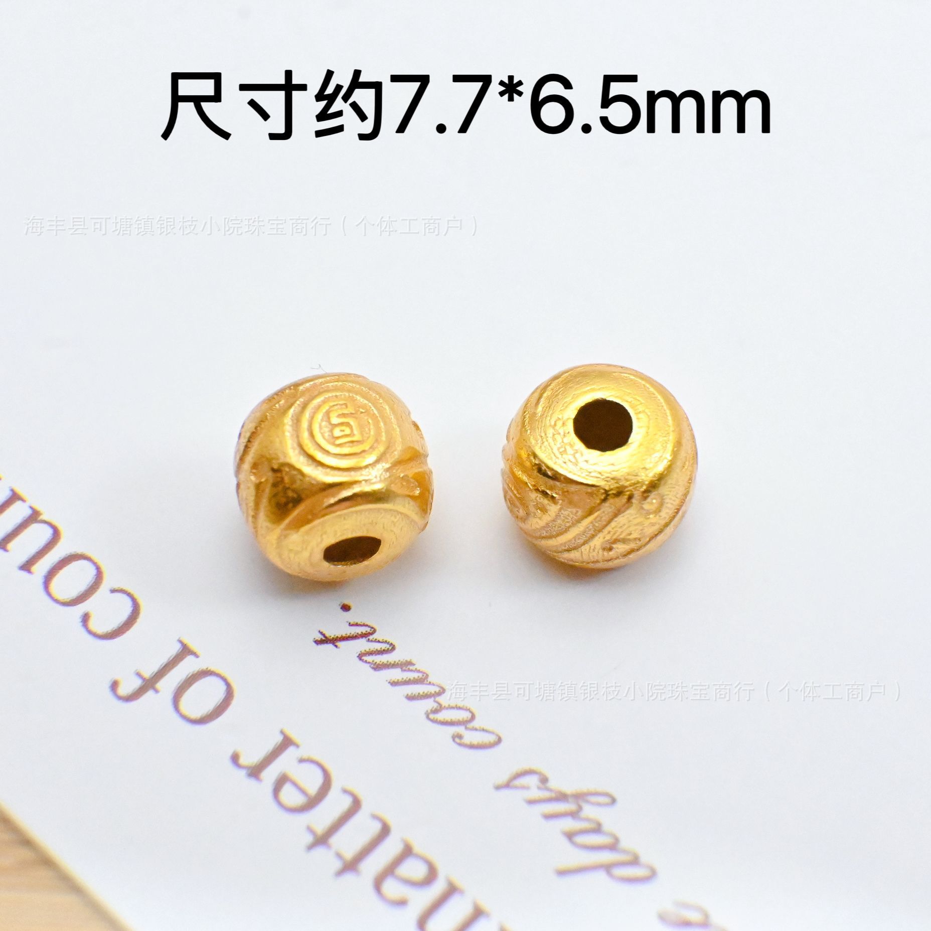 S925 Silver Ancient Gold DIY Through-Hole Accessories Cut Out Gourd Spacer Bead Pendant Lifting Braided Bracelet Necklace Accessories