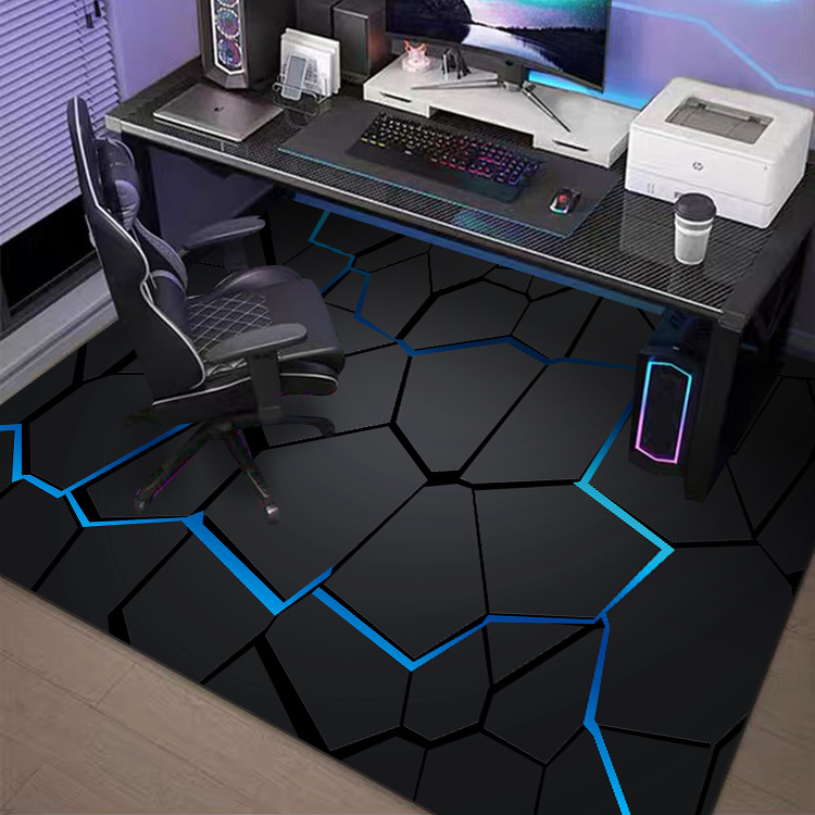 E Sports Room Carpet Boys Bedroom Silicone Non Slip Study Room Dirt Resistant Mat Computer Chair Swivel Chair Dedicated_voghion.com