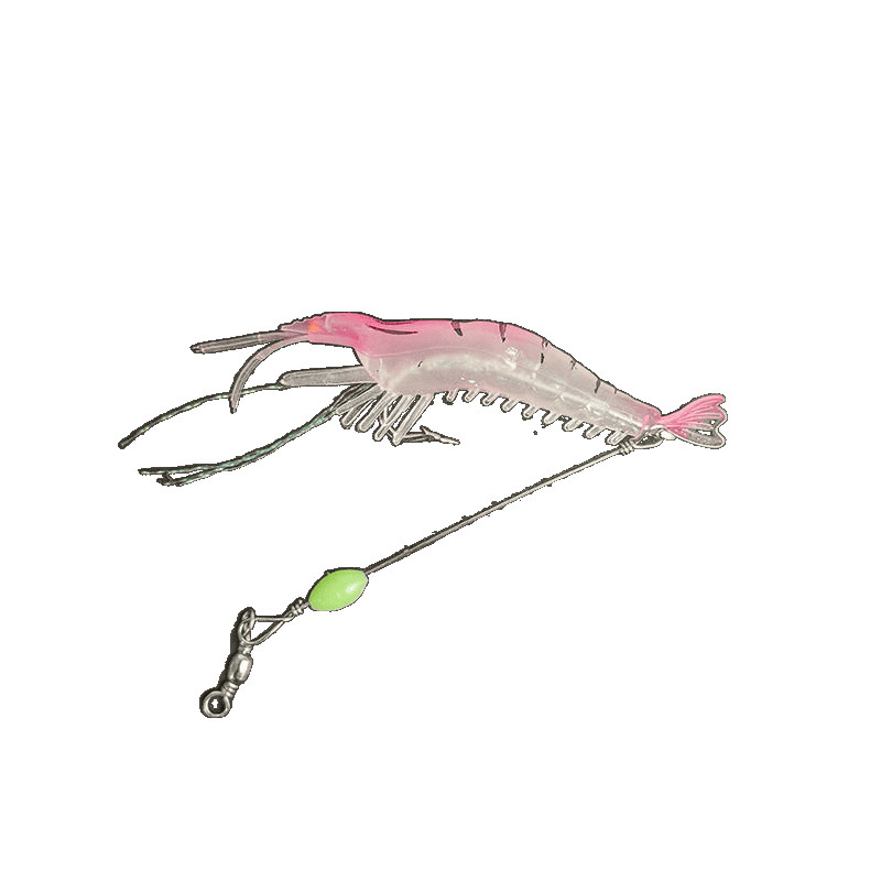 Luya cebo nocturno falso camarón cebo biónico simulación boquilla de caparazón suave pescado negro con gancho de fábrica de cebo de peces comercio mayorista