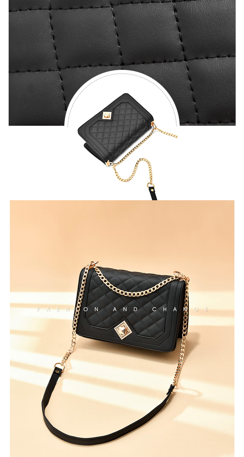 Women's Small Pu Leather Solid Color Elegant Classic Style Square Zipper Crossbody Bag display picture 1