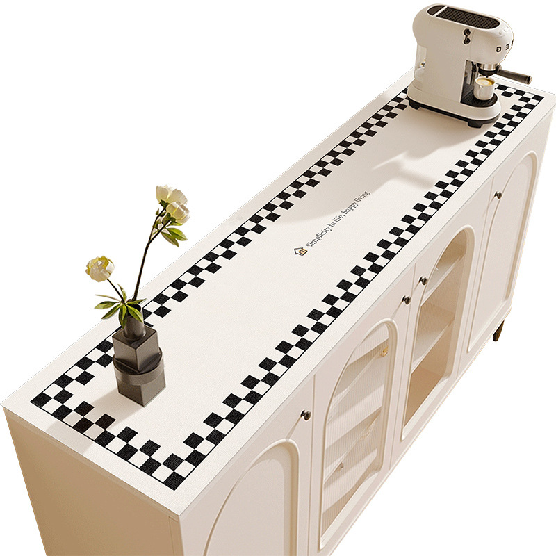 Zapatero gabinete estera de mesa pasillo aparador estera del Gabinete mantel desechable a prueba de aceite impermeable estera de mesa de té TV gabinete estera protectora