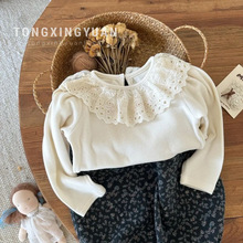 童星圆女童长袖T恤春秋装儿童韩版翻领上衣女宝宝打底衫童装秋款t