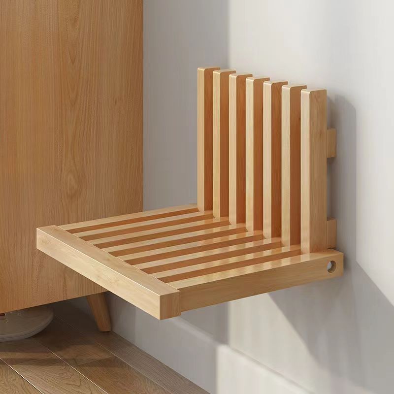 木质折叠换鞋凳墙壁凳家用入口门后玄关隐形折叠椅浴室壁挂椅批发