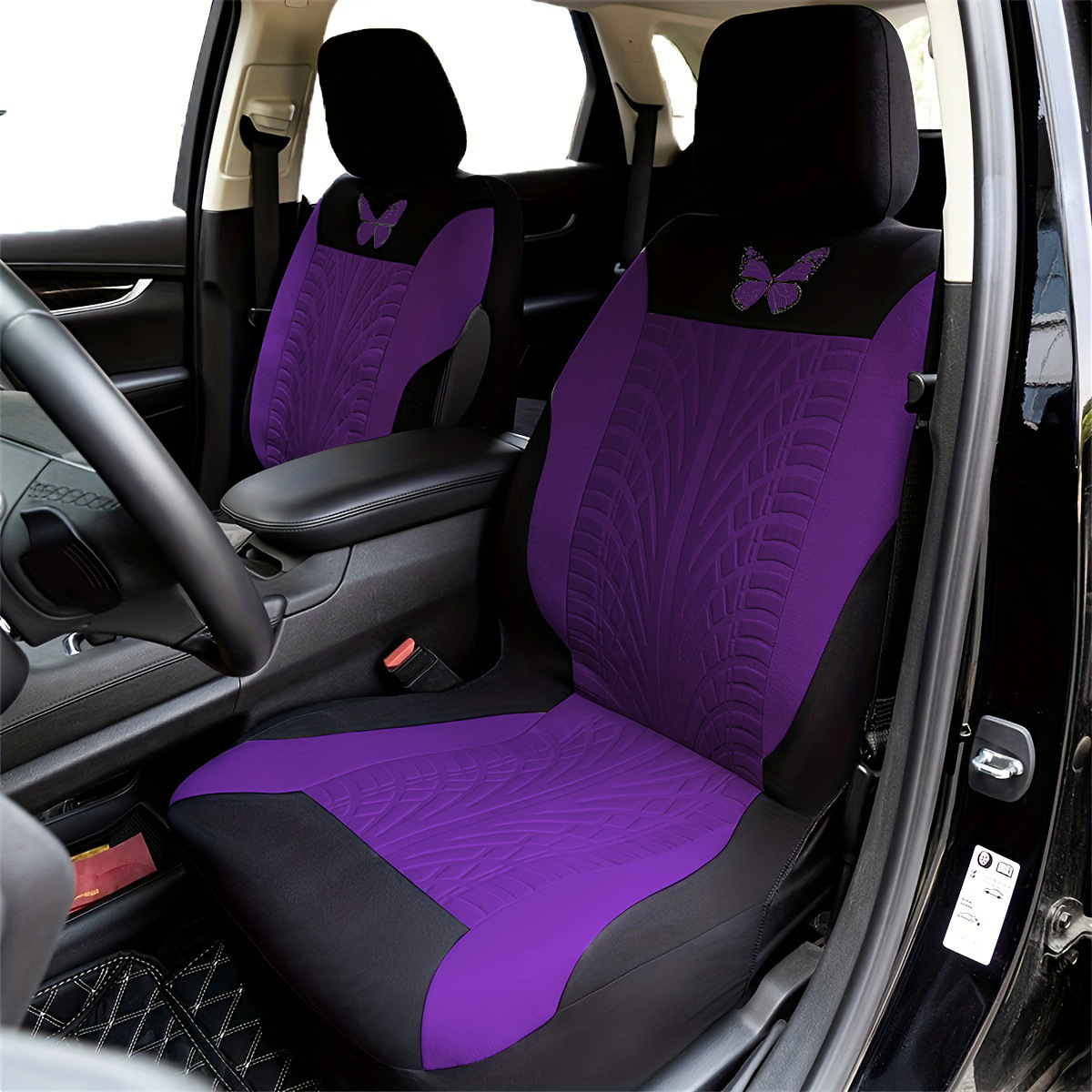 Moda mariposa pintada en caliente doble cojín de proceso de asiento de automóvil general cubierta de asiento transpirable suave y cómoda