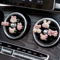 車のアクセサリーのかわいいアニメ車用のエアコンの吹き出し口の装飾のかわいいネットのネットの車内の用品の小さい置物