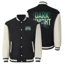 黑暗骑士学生男女情侣夹克棒球服外套欧美大码春秋棒球衫