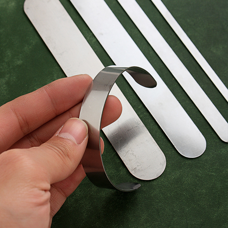 手镯内芯 皮革手环芯 手作DIY植鞣皮环定型芯304不锈钢16cm五型号