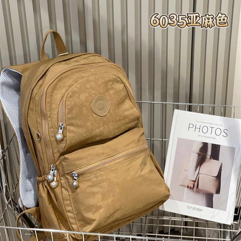 Bobu large capacity casual washed nylon cloth backpack women's bag New Fashion travel bag European and American student schoolbag