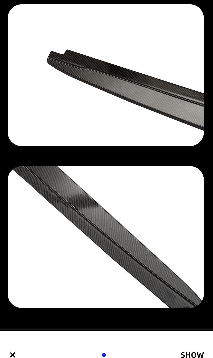 Suitable for BMW 5 series side skirt G30G38 to MP bright black side skirt carbon pattern side spoiler surrounding skirt