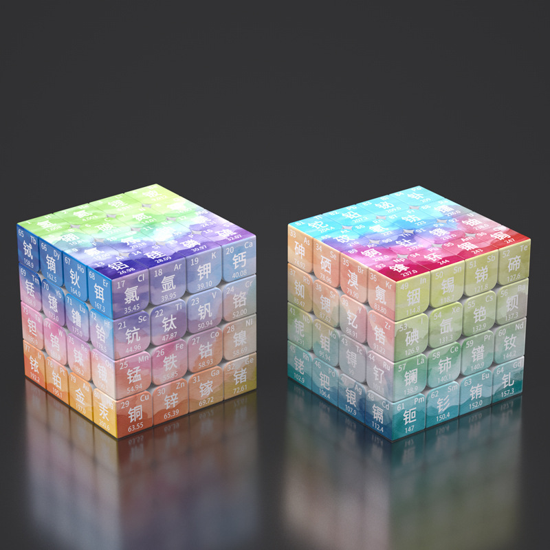 Chemical Elements Mathematics Physics Formula Student Puzzle Rubik's Cube Toy Personalized Creative Fourth-level Rubik's Cube Children's Gift