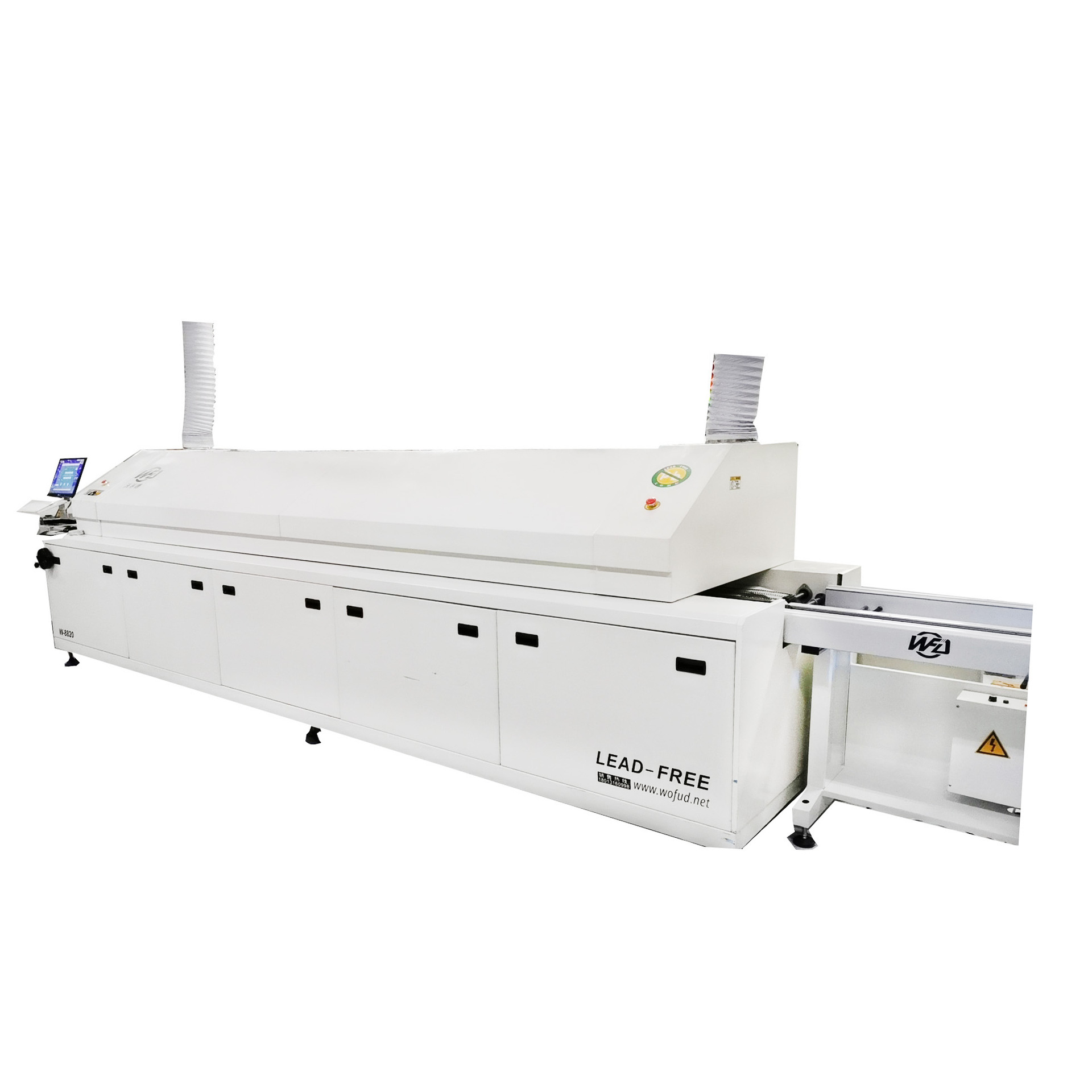 沃孚德厂家批发W--8800PC八温区电脑控制回流焊