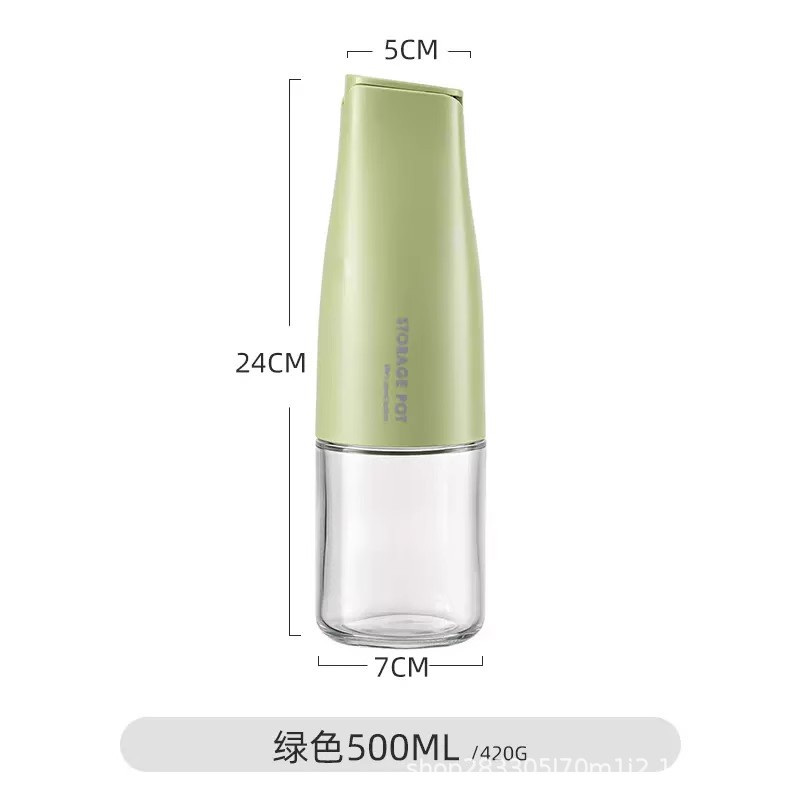 Olla de aceite, botella de aceite, vidrio, apertura y cierre automáticos, botella de aceite a prueba de fugas, botella de condimento, cocina, hogar